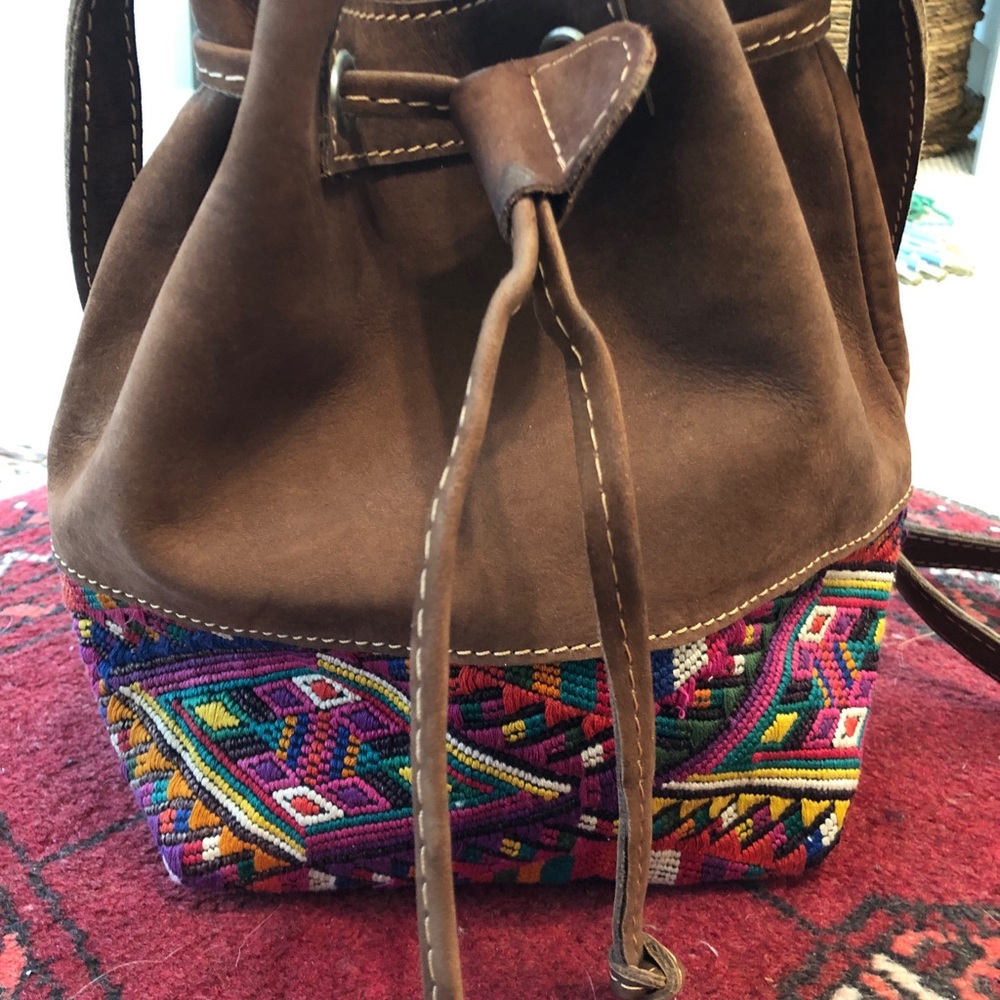 Handmade bucket bag from Guatemala